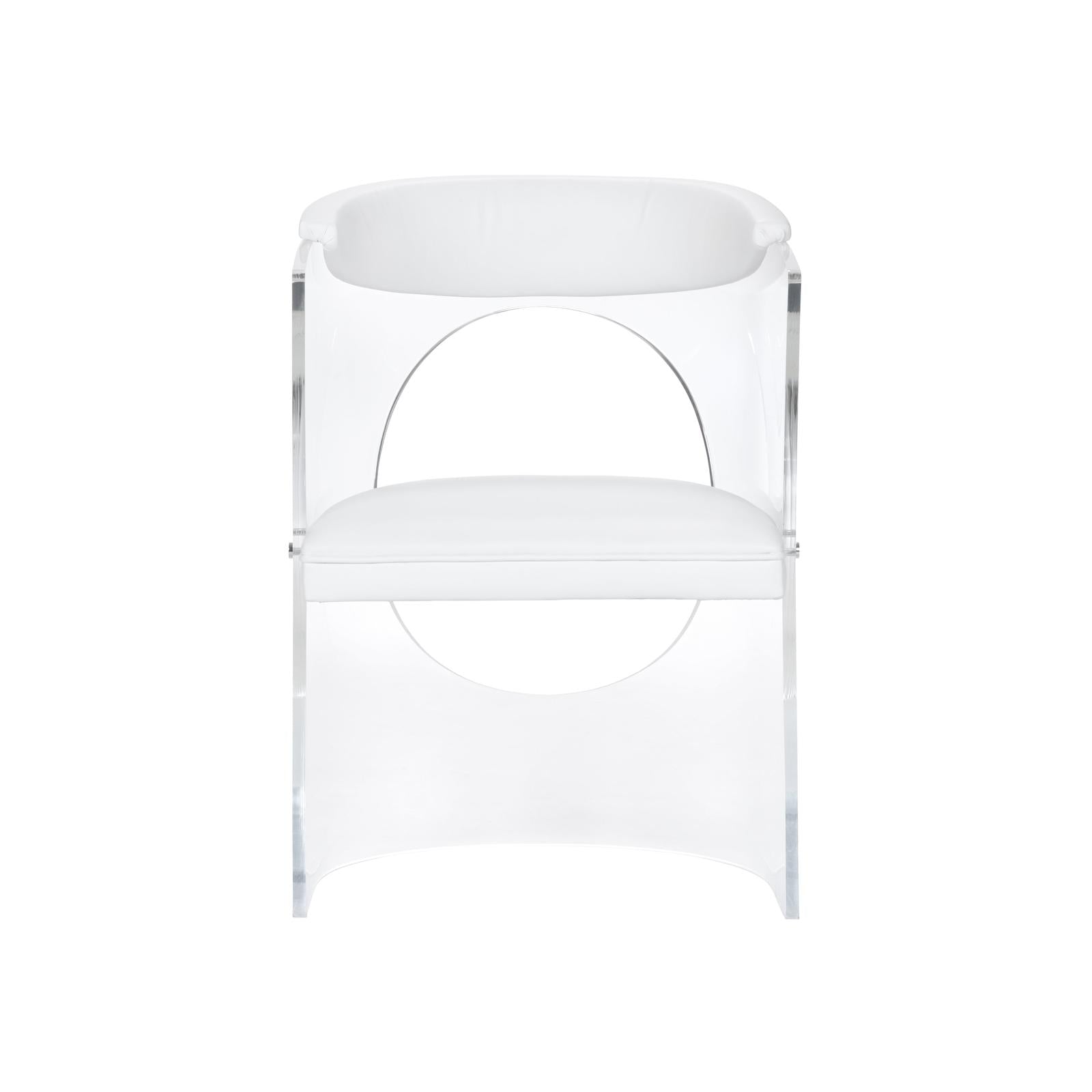 Wildwood Baran White Barrel Back Chair