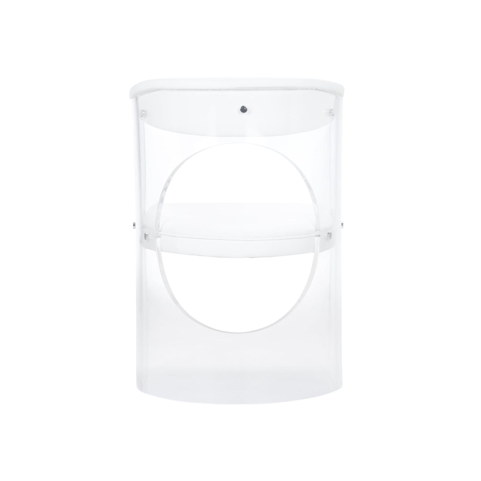 Wildwood Baran White Barrel Back Chair