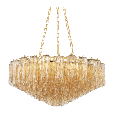 Hudson Valley Lighting Watertown 9 Light 33 inch Aged Brass Chandelier Ceiling Light