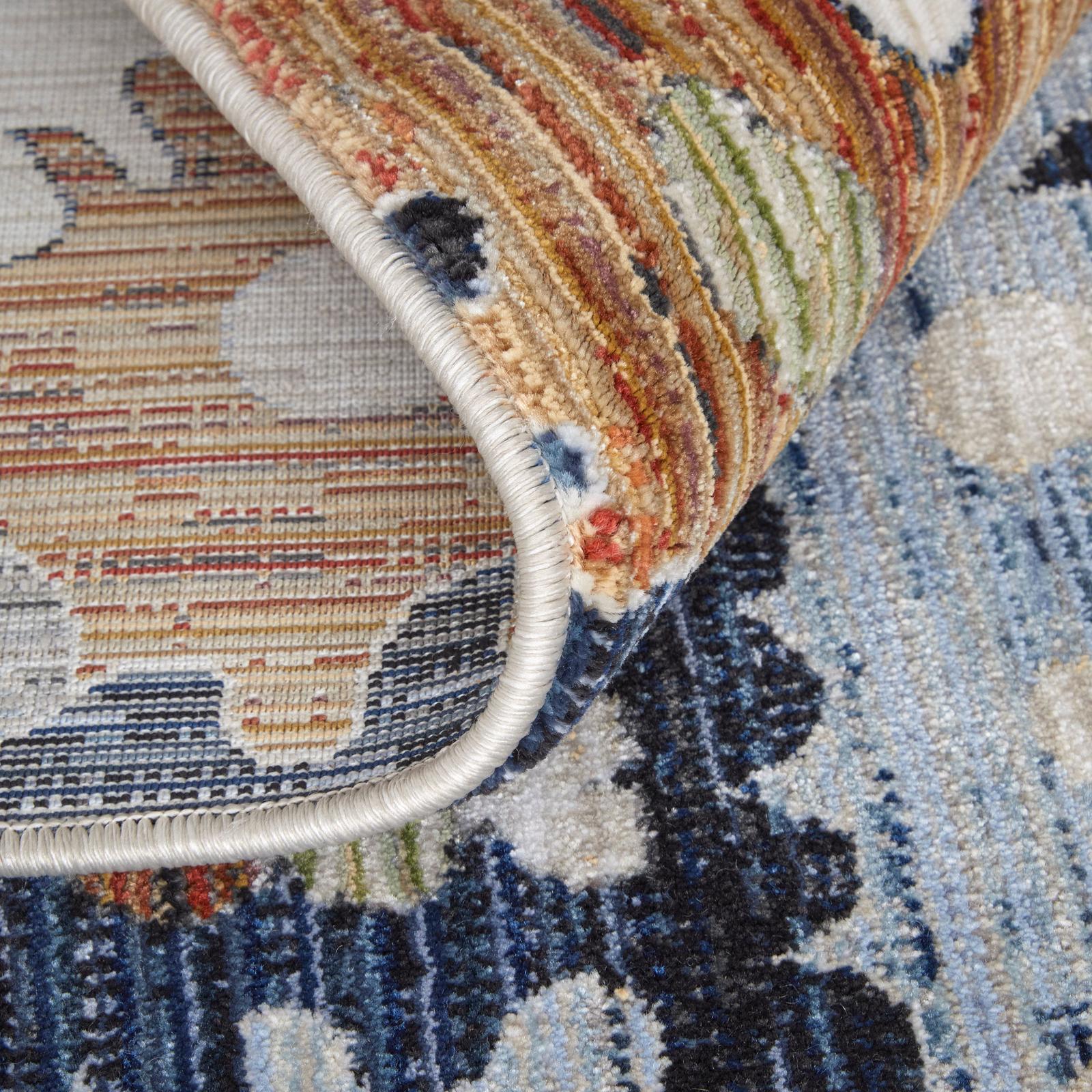 Feizy Melrose 39P1F Transitional Floral & Botanical Rug in Ivory/Red/Blue