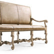 Jonathan Charles Sagehill Leather Banquette Bench