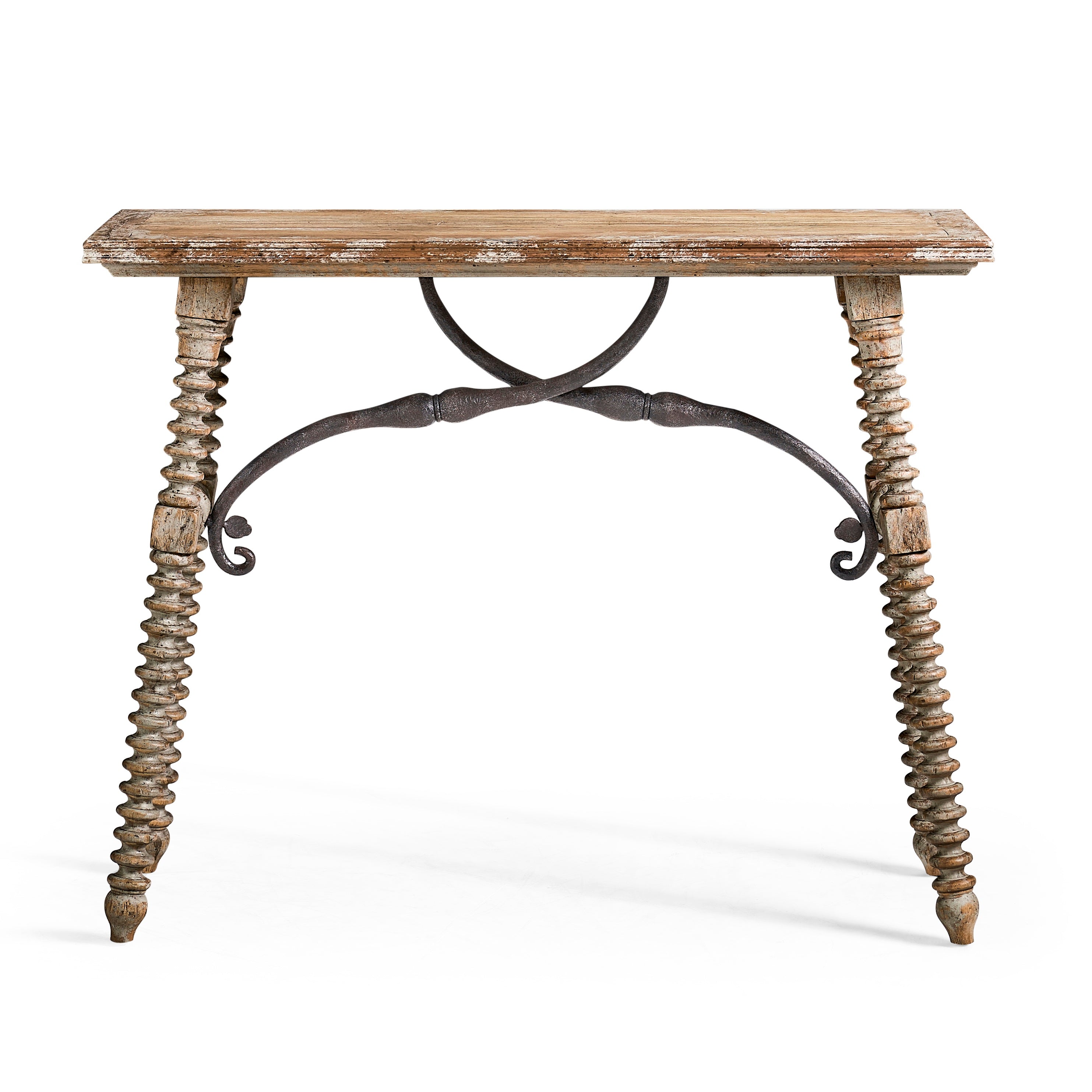 Jonathan Charles Caldera Turned-Leg Console Table