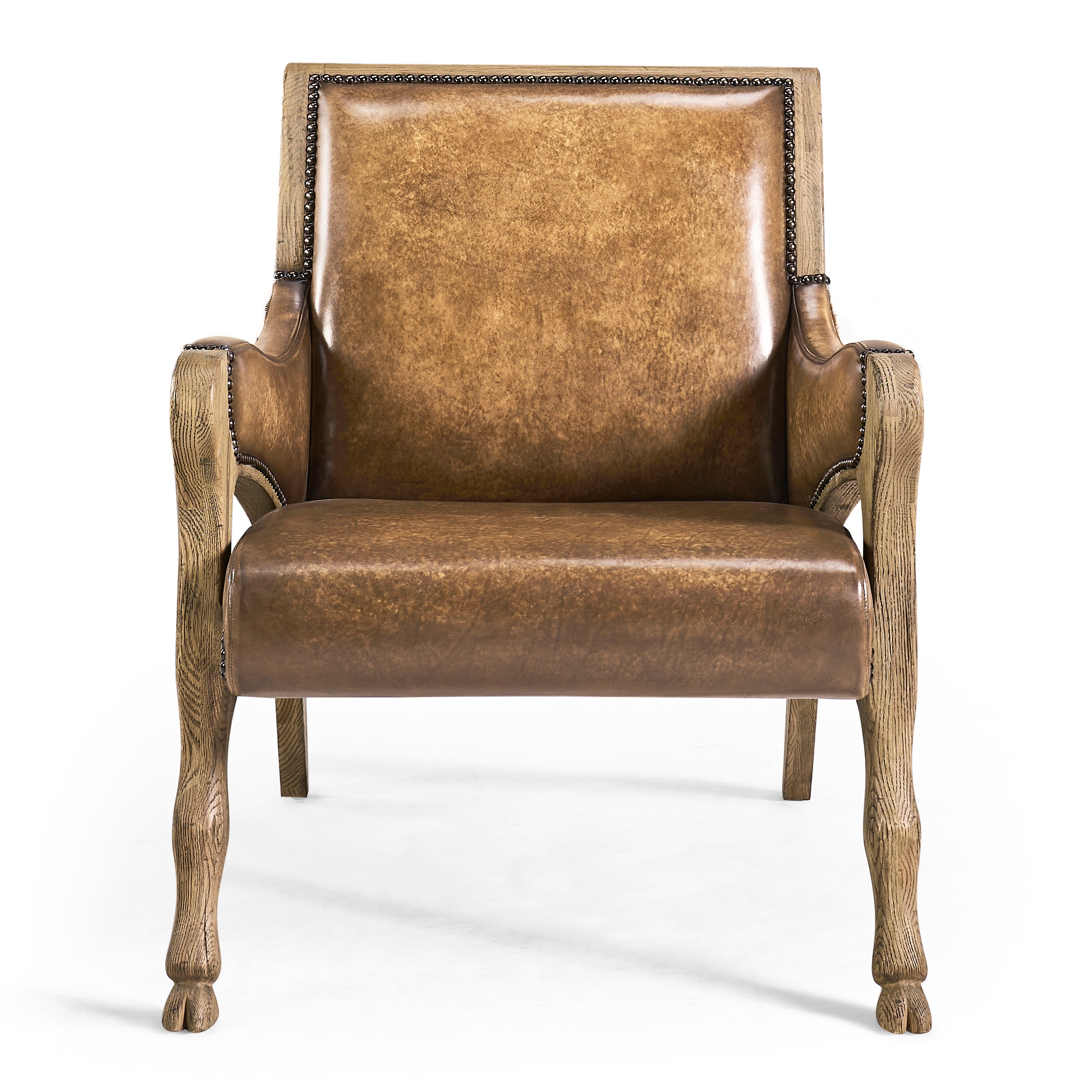 Jonathan Charles Echo Canyon Leather & Hide Occasional Chair
