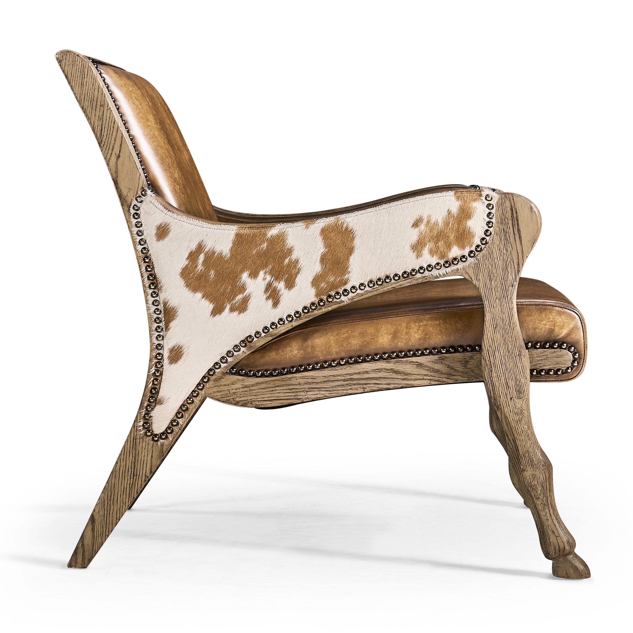 Jonathan Charles Echo Canyon Leather & Hide Occasional Chair