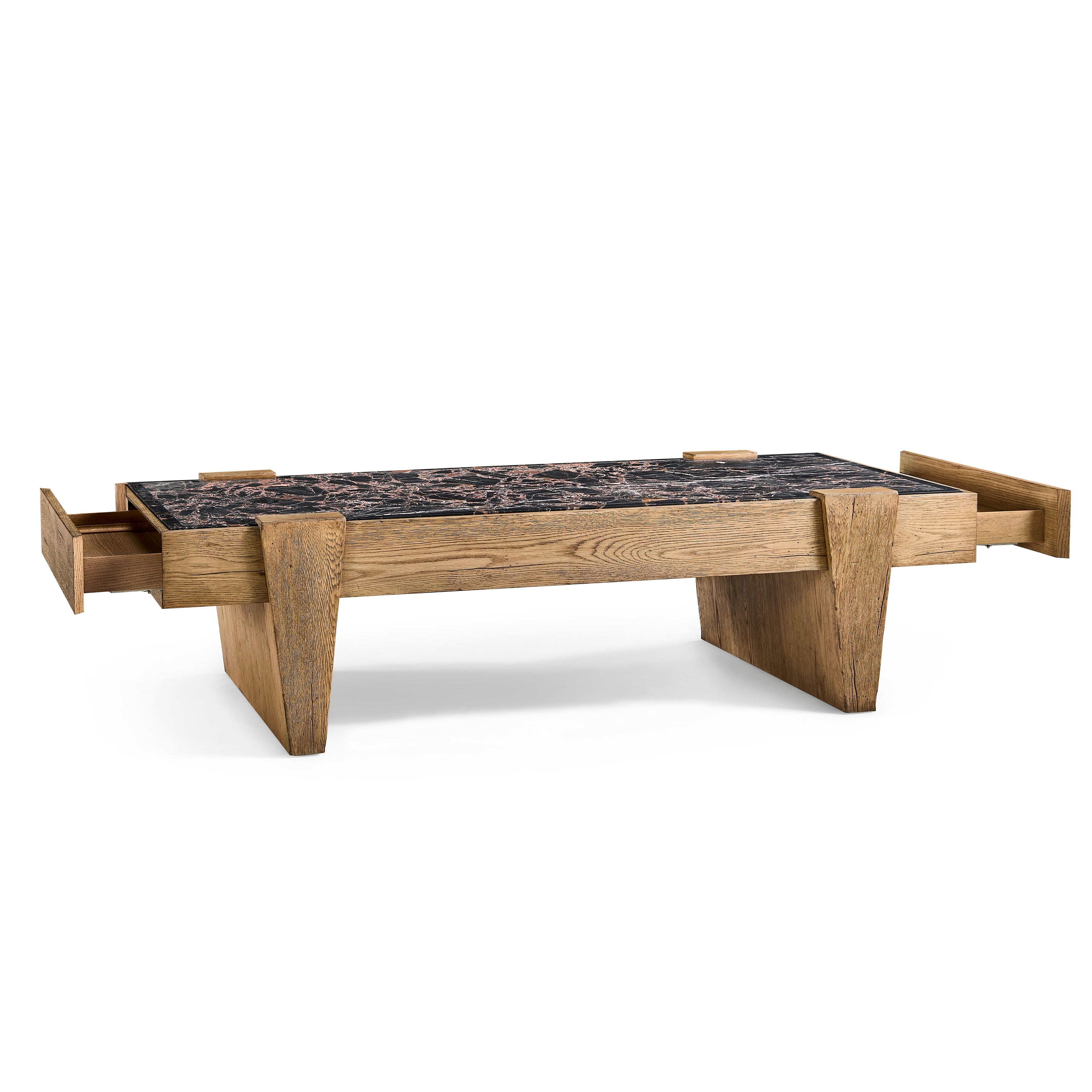 Jonathan Charles Echo Canyon Marble Rectangular Cocktail Table