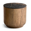 Jonathan Charles Stone Ridge Marble Round Side Table Light