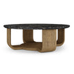 Jonathan Charles Stone Ridge Round Marble Cocktail Table Light