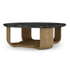 Jonathan Charles Stone Ridge Round Marble Cocktail Table Light