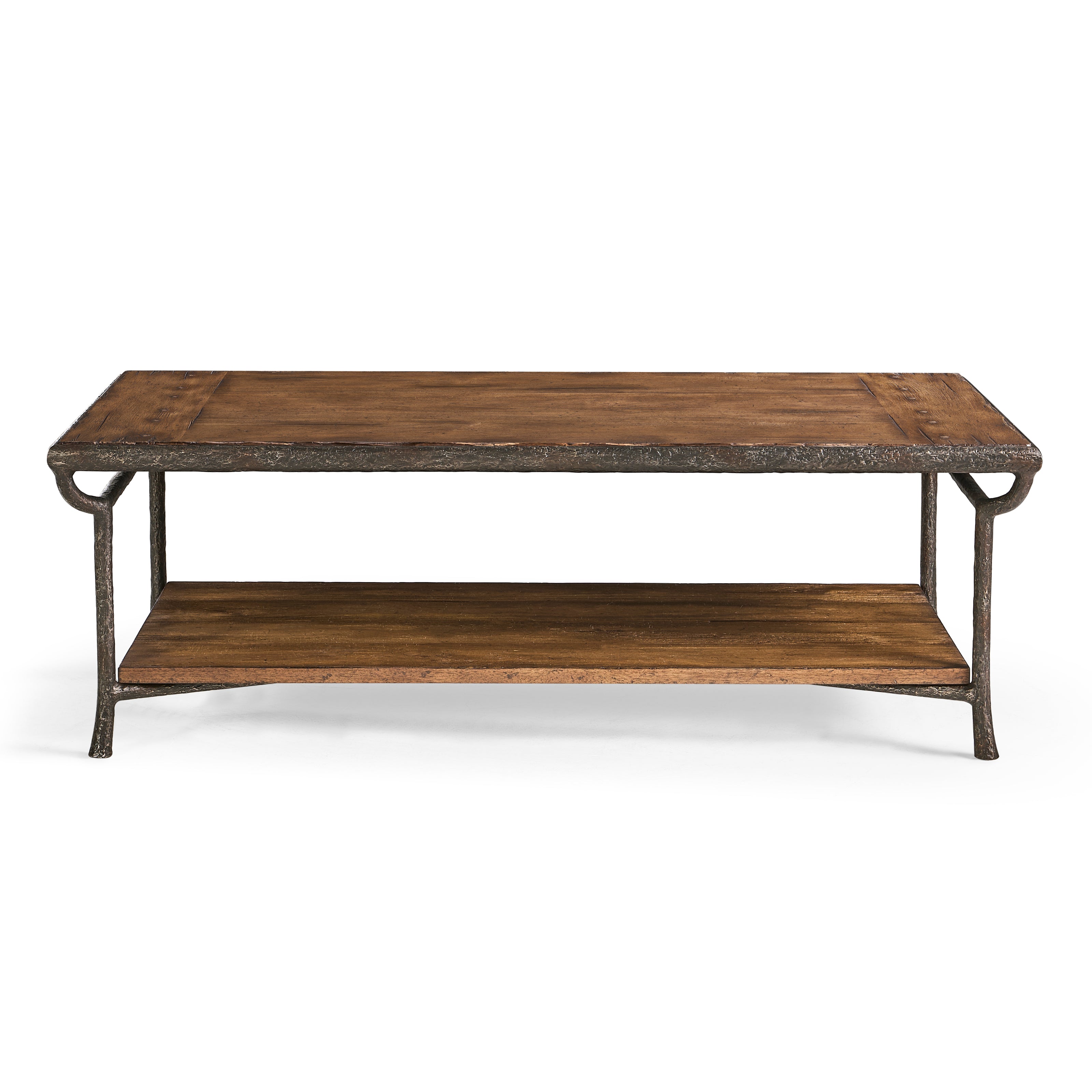 Jonathan Charles Forge Iron Cocktail Table