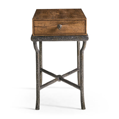 Jonathan Charles Forge Iron Storage Side Table