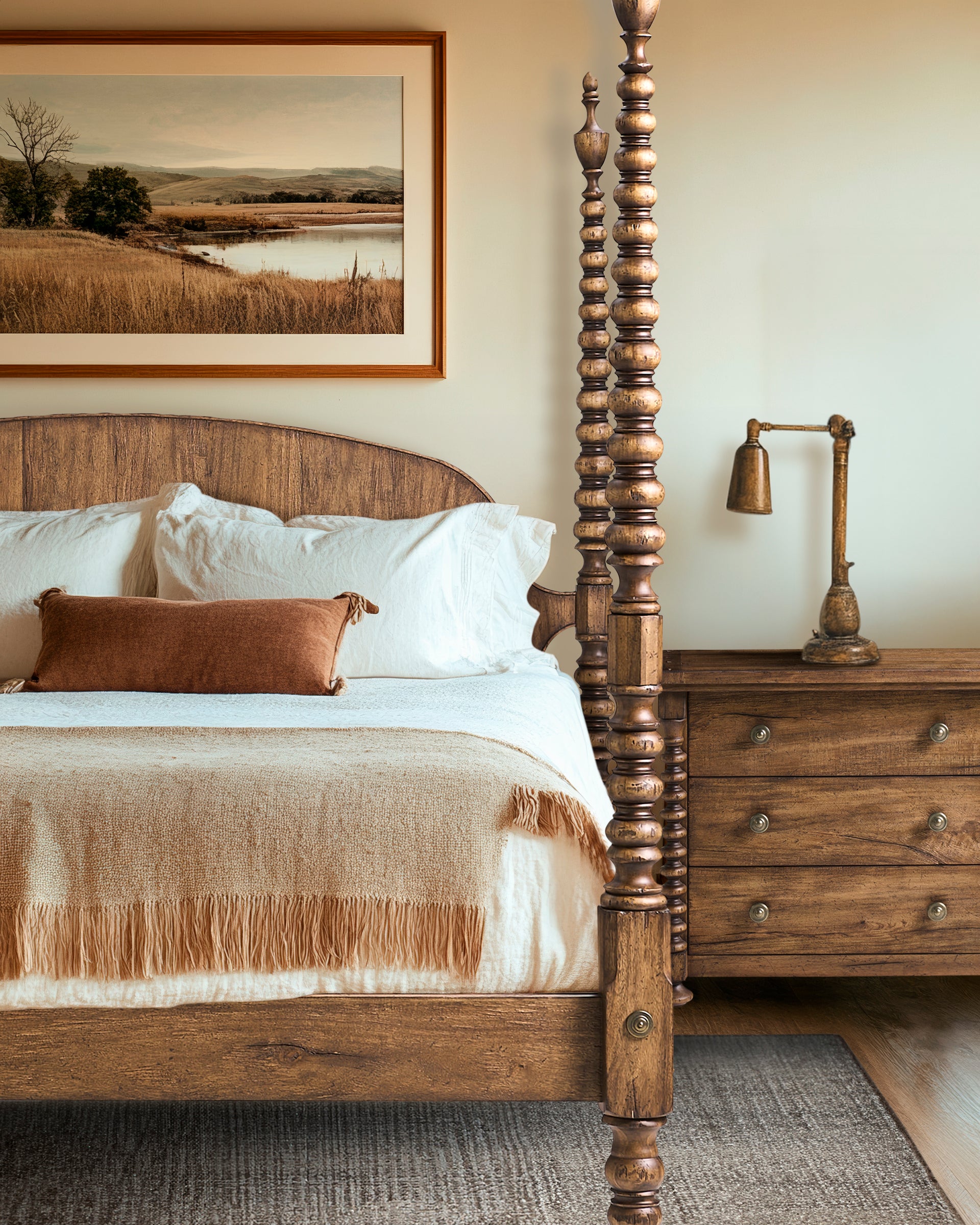 Jonathan Charles Tamarisk 3 Drawer Nightstand