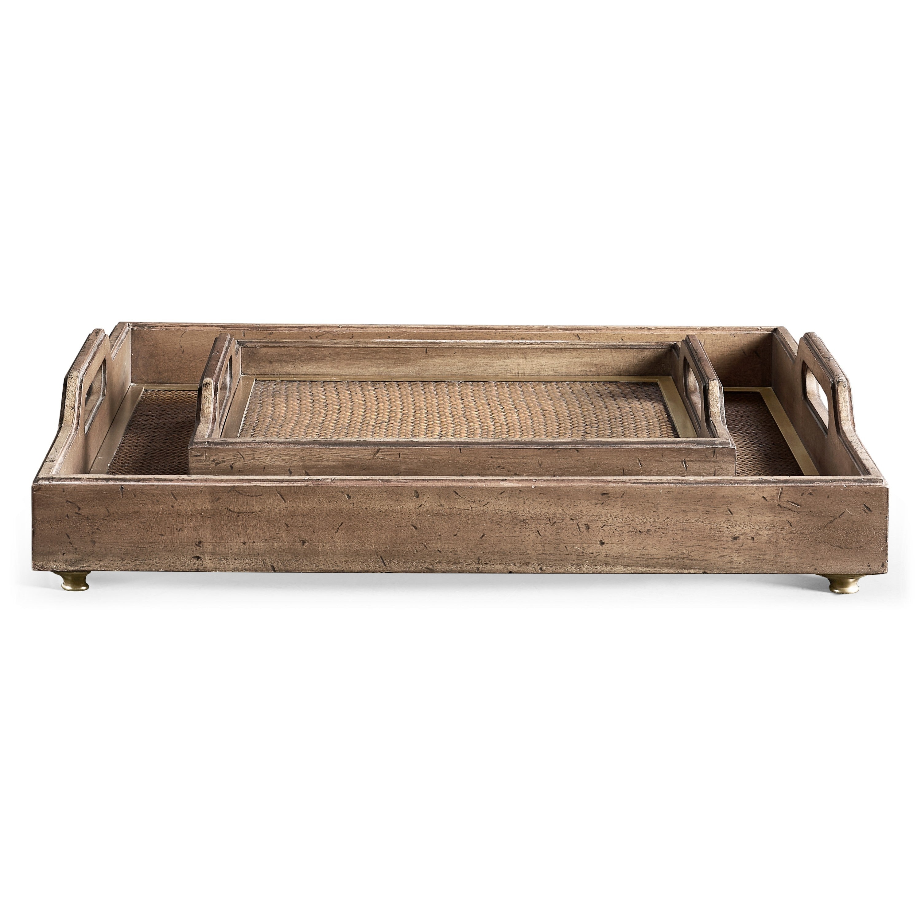 Jonathan Charles Palm Court Square Tray Set of 2