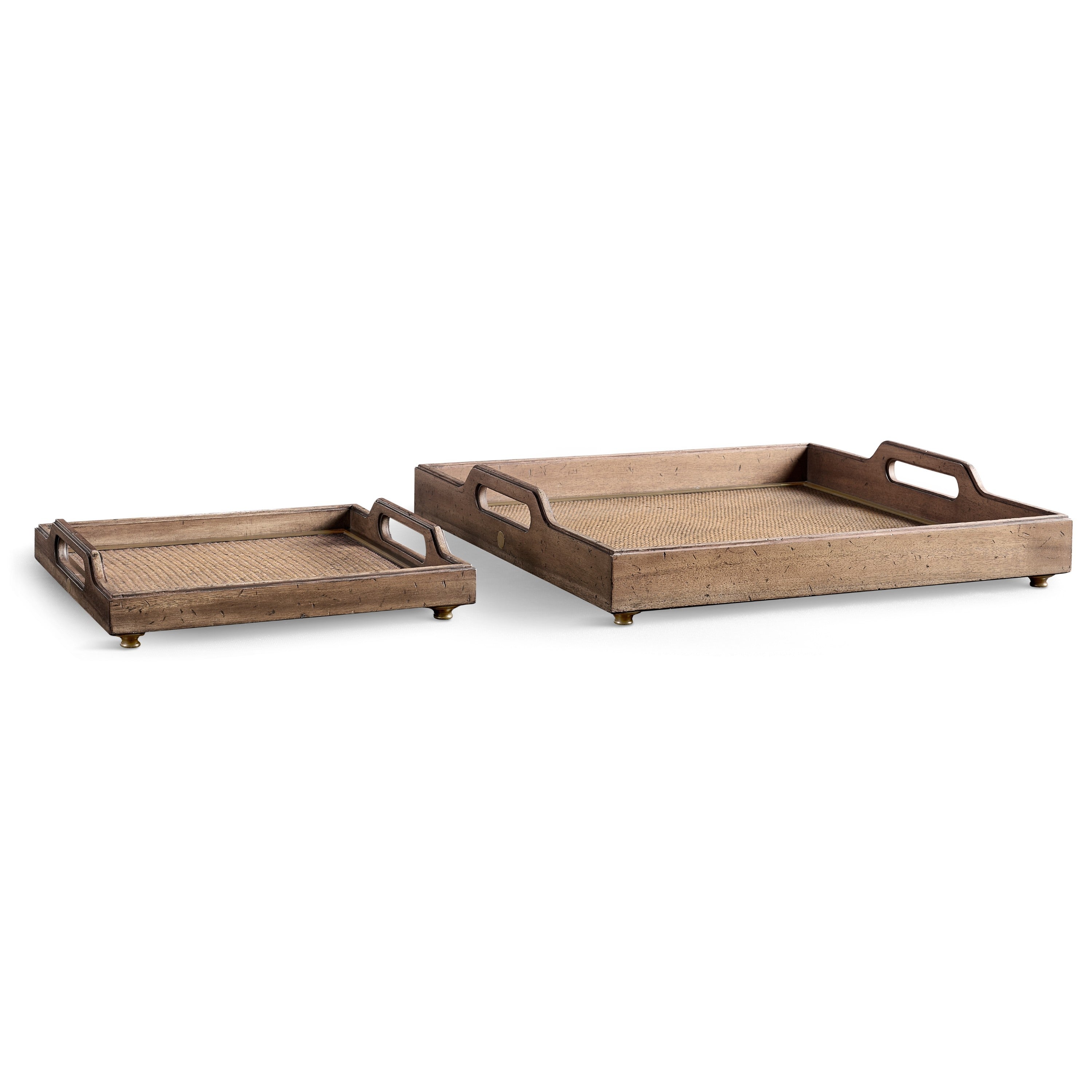 Jonathan Charles Palm Court Square Tray Set of 2
