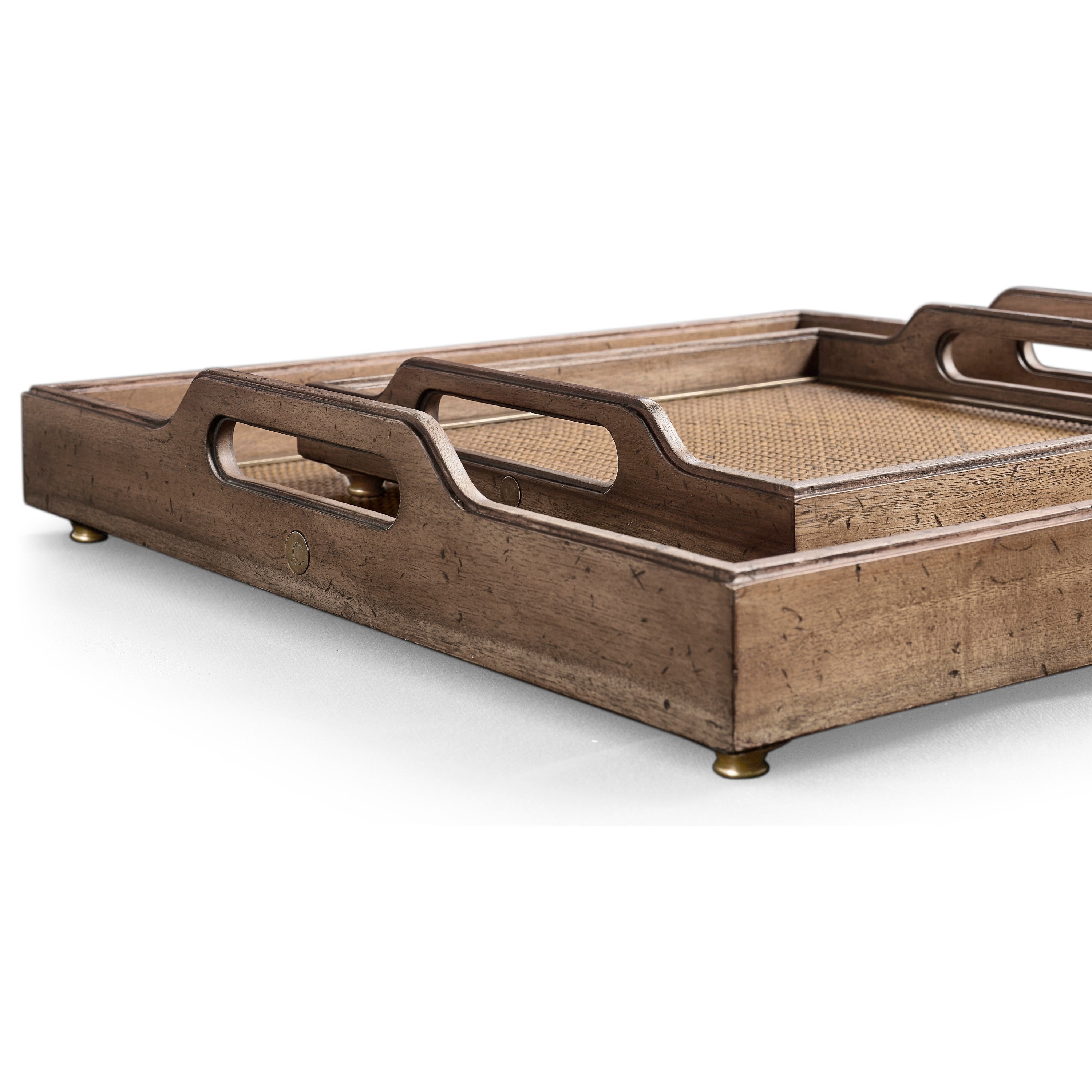 Jonathan Charles Palm Court Square Tray Set of 2