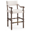 Jonathan Charles Caldera Oscura Dark Arm Chair Bar Stool