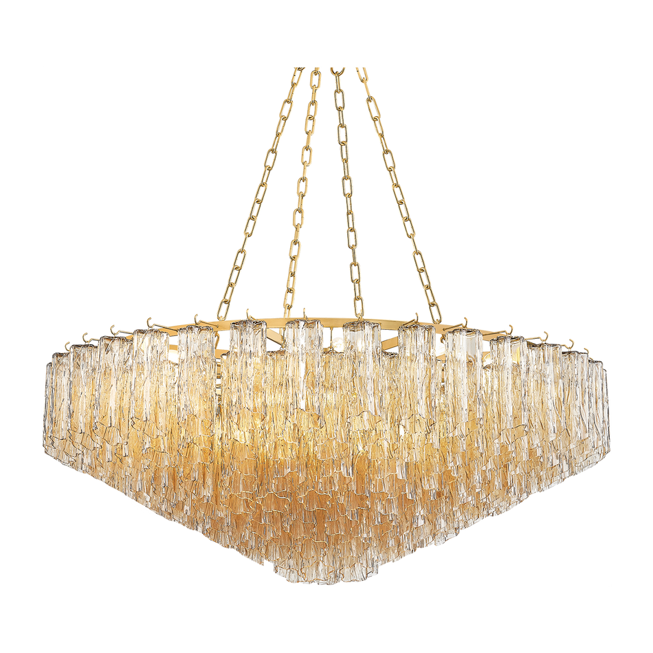Hudson Valley Lighting Watertown 21 Light 46 inch Aged Brass Chandelier Ceiling Light