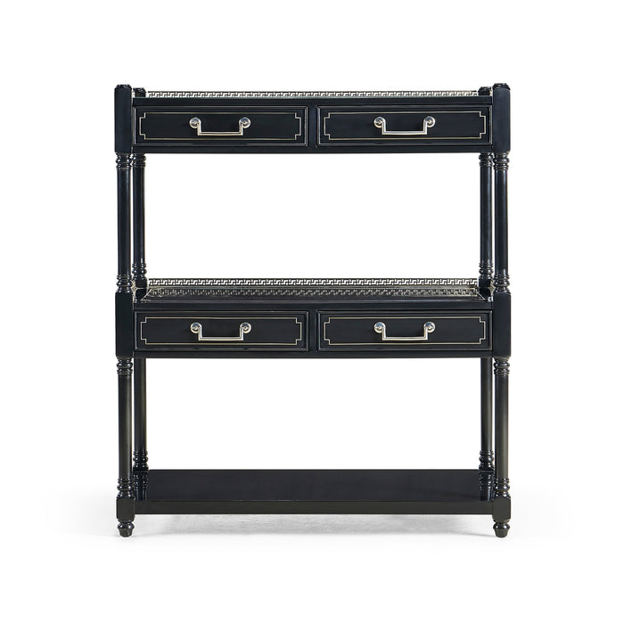 Jonathan Charles Flux Lacquer Etagere 492442-BLA