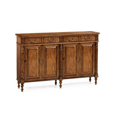 Jonathan Charles Traditional Double Narrow Cabinet with Twin Cupboards