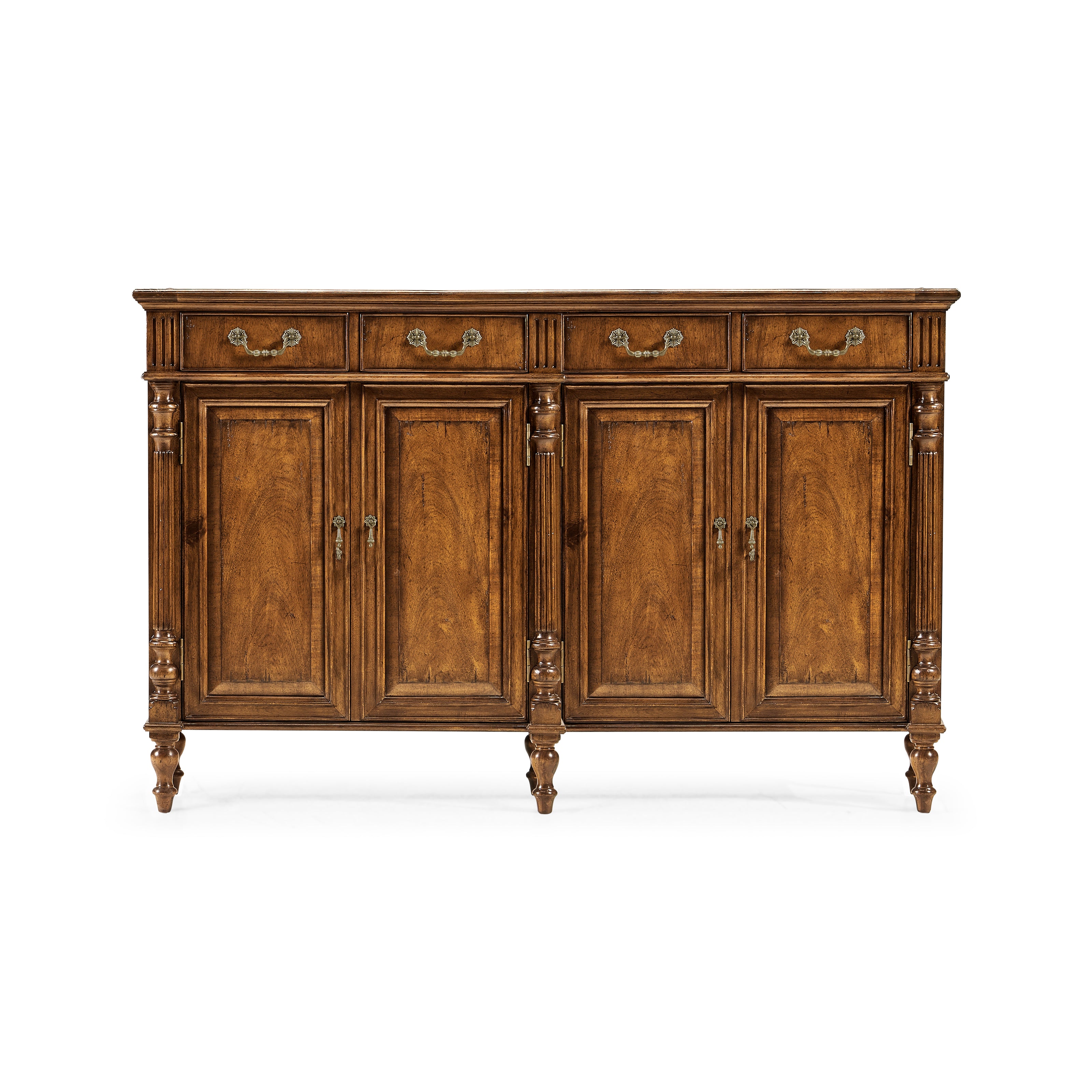 Jonathan Charles Traditional Double Narrow Cabinet with Twin Cupboards