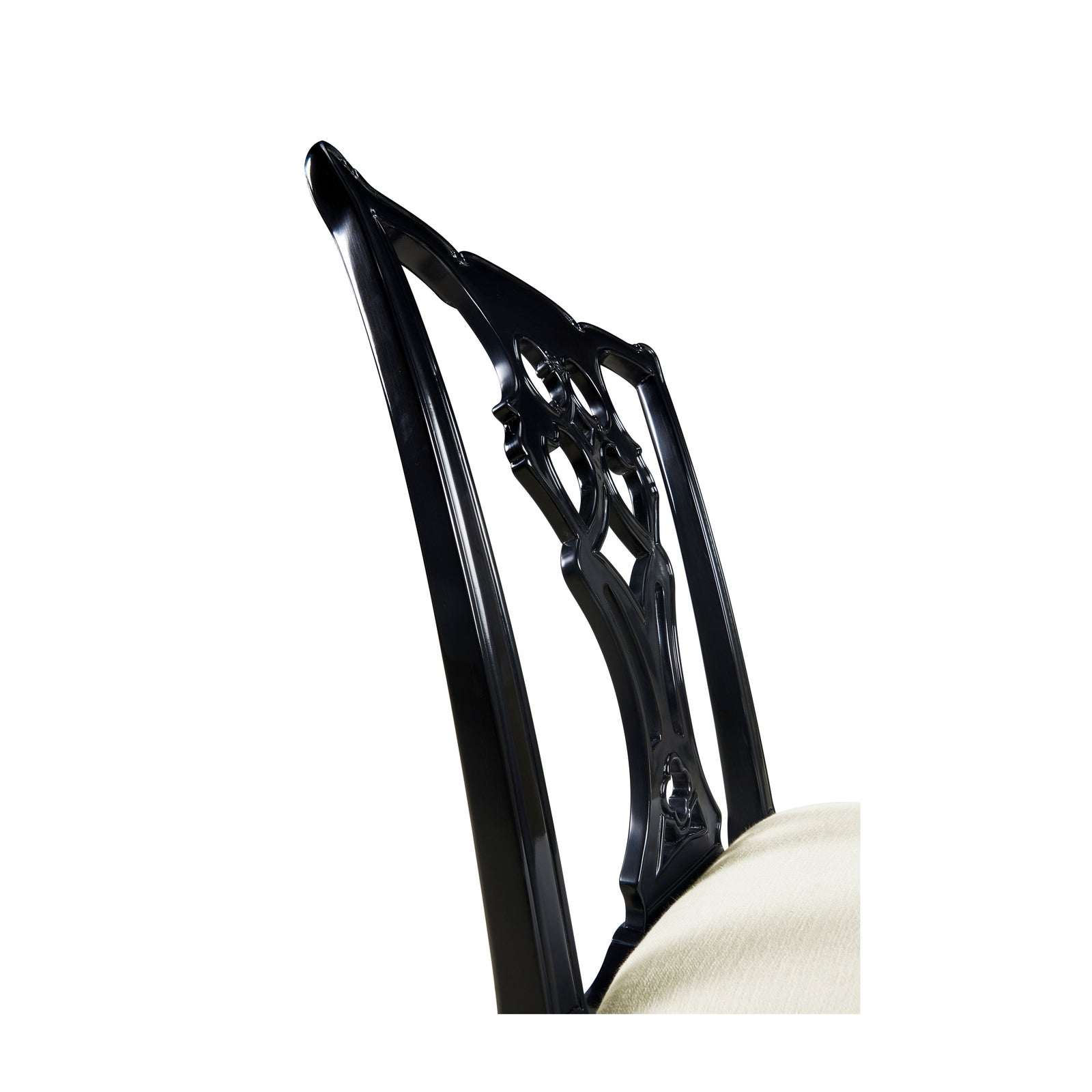 Jonathan Charles Spark Chippendale Side Chair - Black - Set of 2 493330-SC-BLA-F053