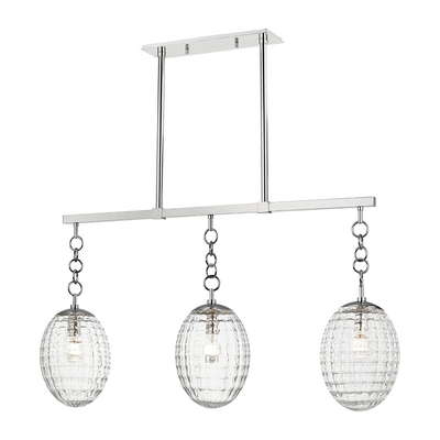 Hudson Valley Lighting Venice 3 Light 43 inch Polished Nickel Island Light Ceiling Light Clearance