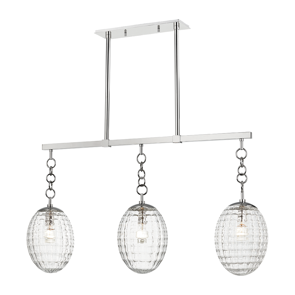 Hudson Valley Lighting Venice 3 Light 43 inch Polished Nickel Island Light Ceiling Light Clearance