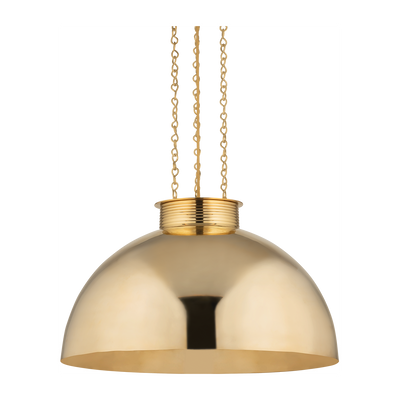 Corbett Perseus 1 Light Vintage Brass Pendant Ceiling Light