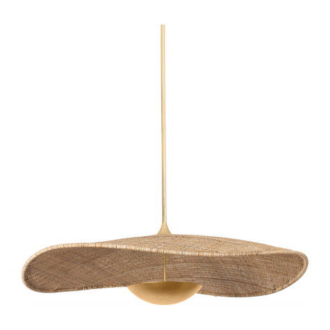Hudson Valley Lighting Shiloh 1 Light 52 inch Vintage Gold Leaf Pendant Ceiling Light