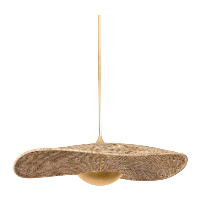 Hudson Valley Lighting Shiloh 1 Light 52 inch Vintage Gold Leaf Pendant Ceiling Light