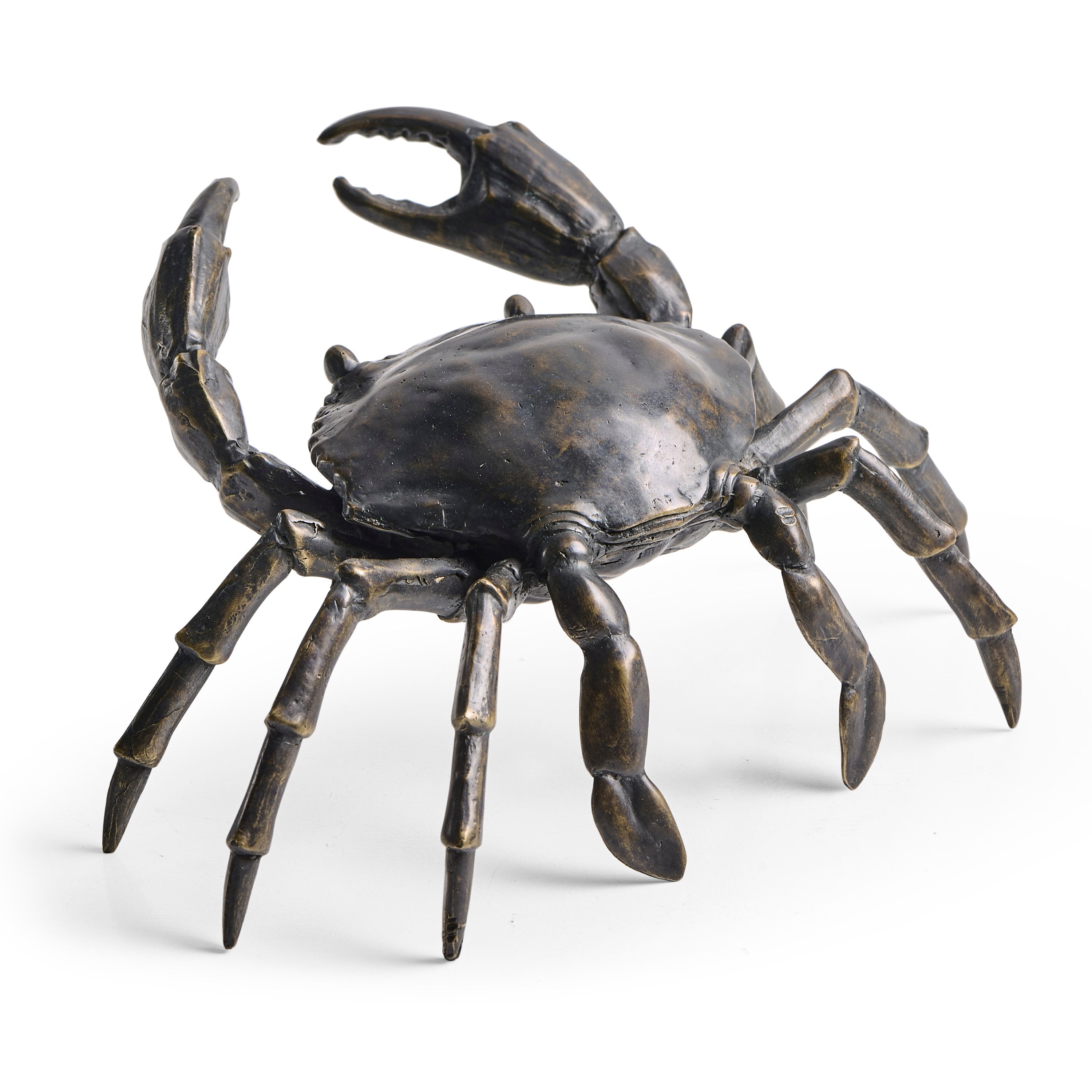 Jonathan Charles Dark Bronze Crab Statue