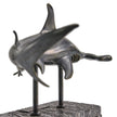 Jonathan Charles Hammerhead Shark C Shape Bronze Statue