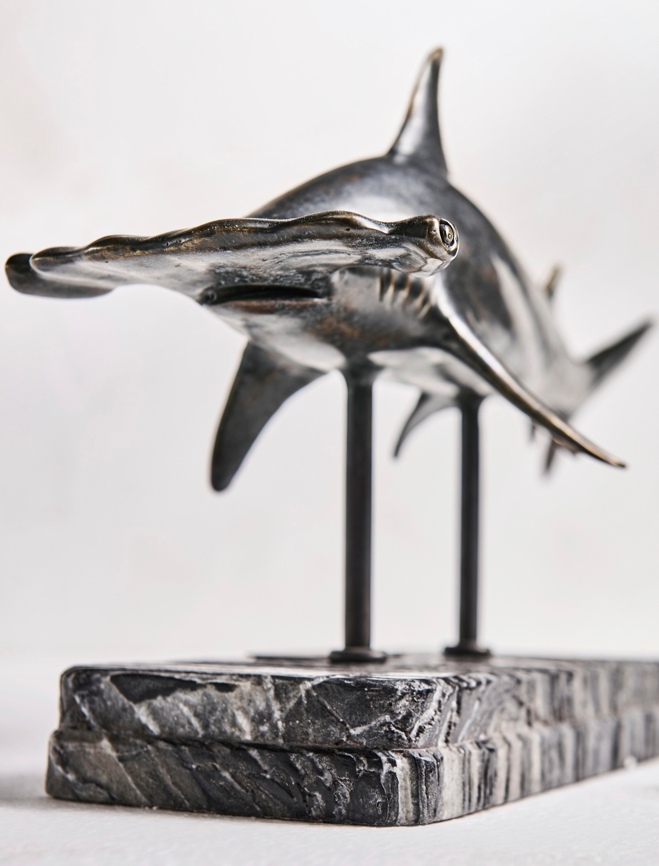 Jonathan Charles Hammerhead Shark Bronze Statue