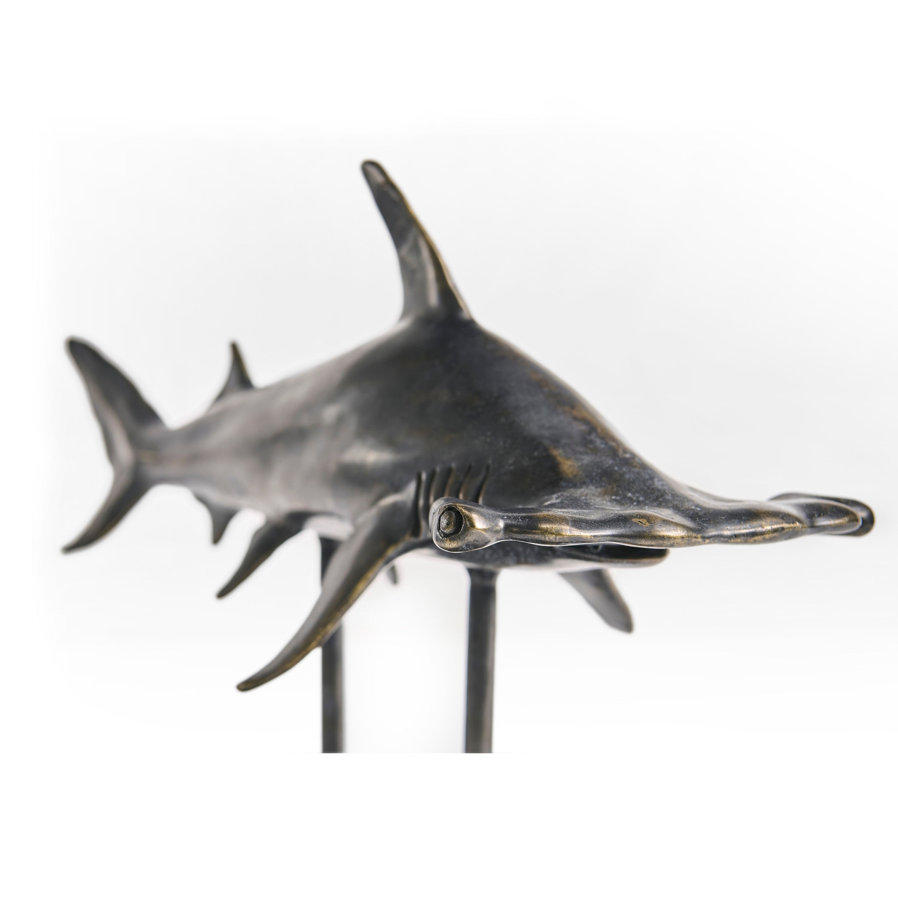 Jonathan Charles Hammerhead Shark Bronze Statue