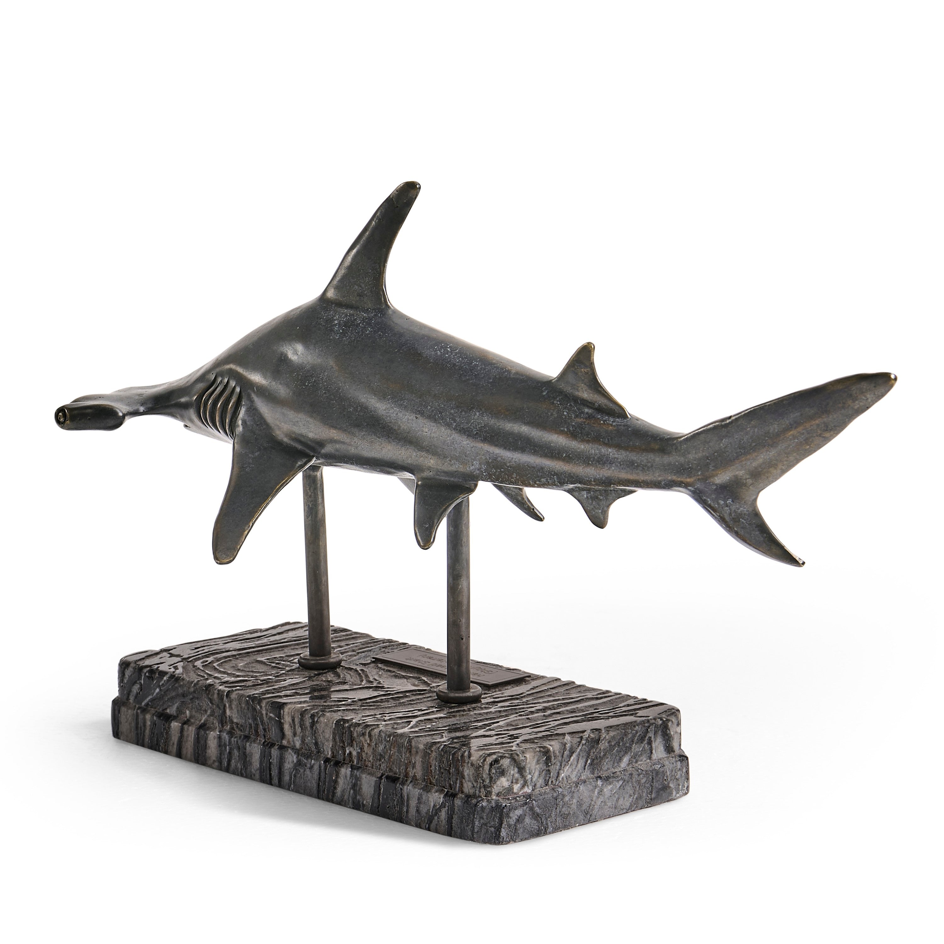 Jonathan Charles Hammerhead Shark Bronze Statue