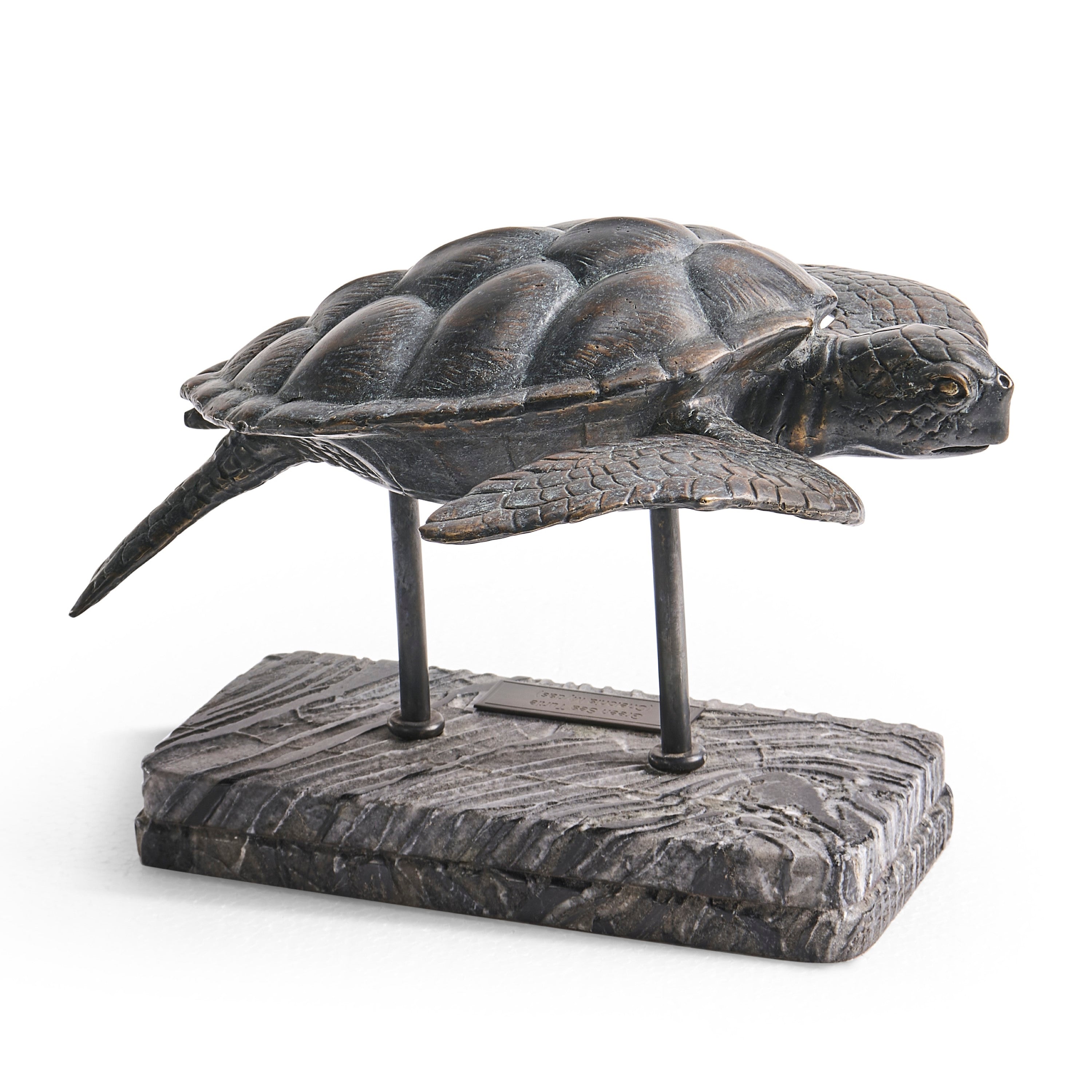 Jonathan Charles Sea Tortoise Bronze Statue