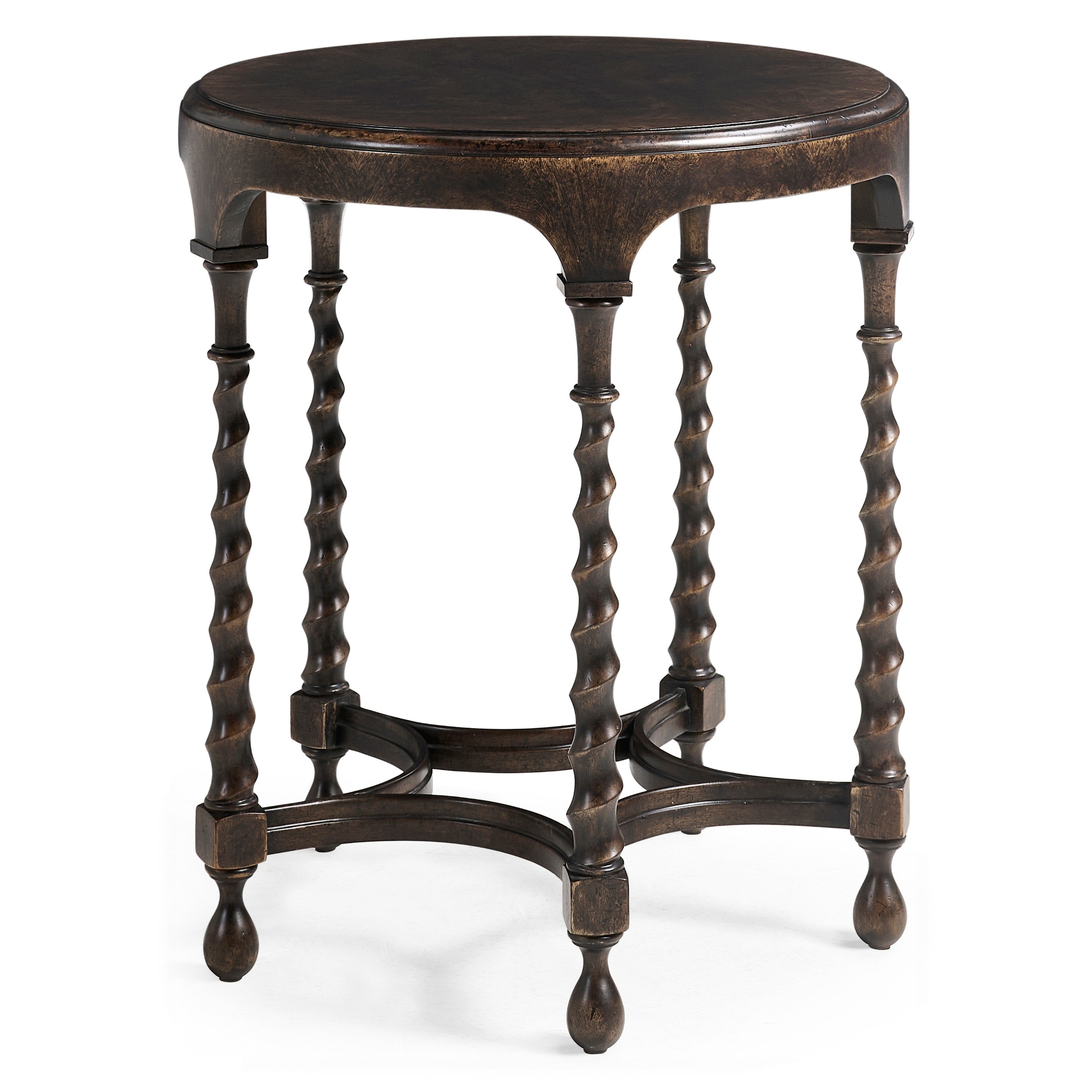 Jonathan Charles Orsman Ebonized Round Side Table