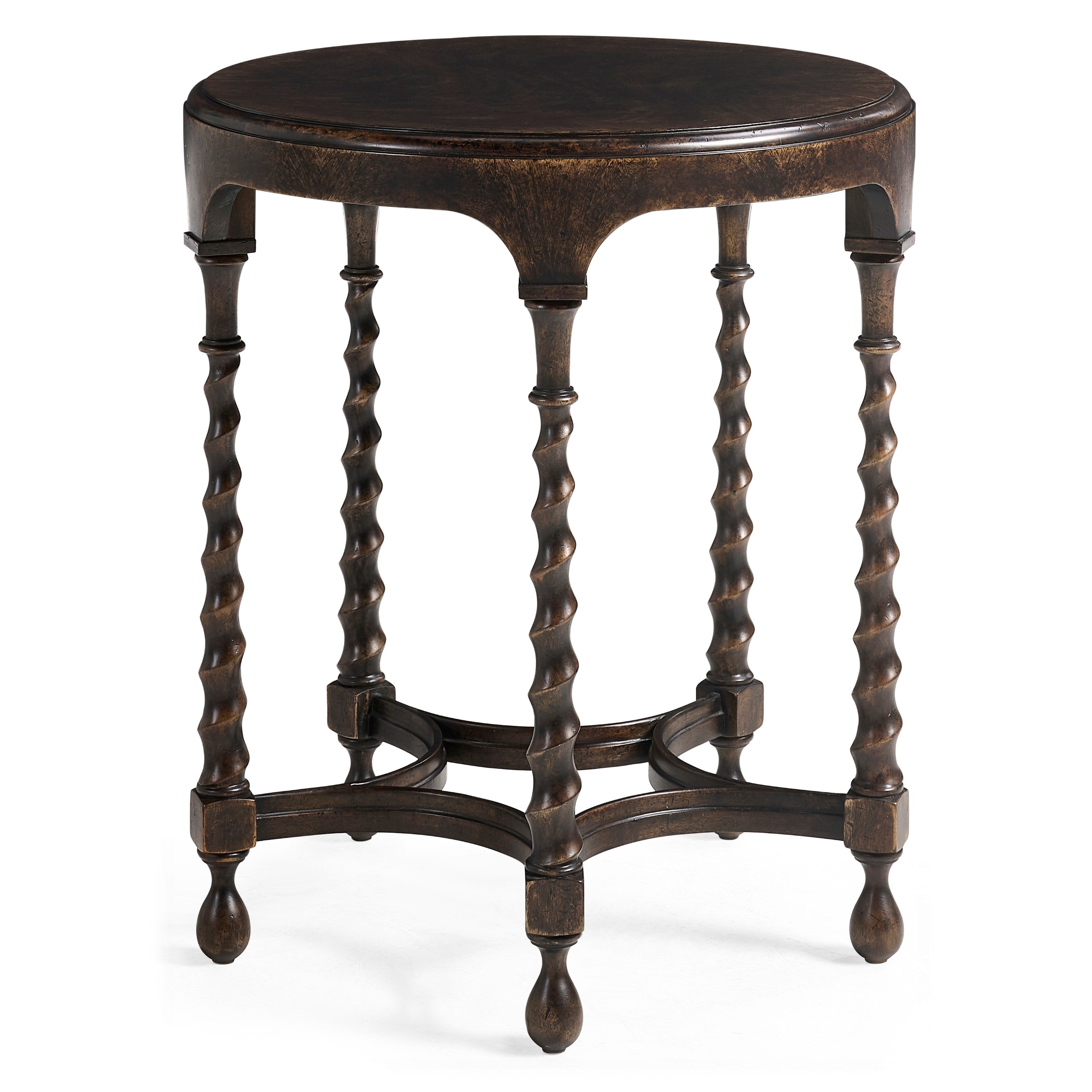 Jonathan Charles Orsman Ebonized Round Side Table