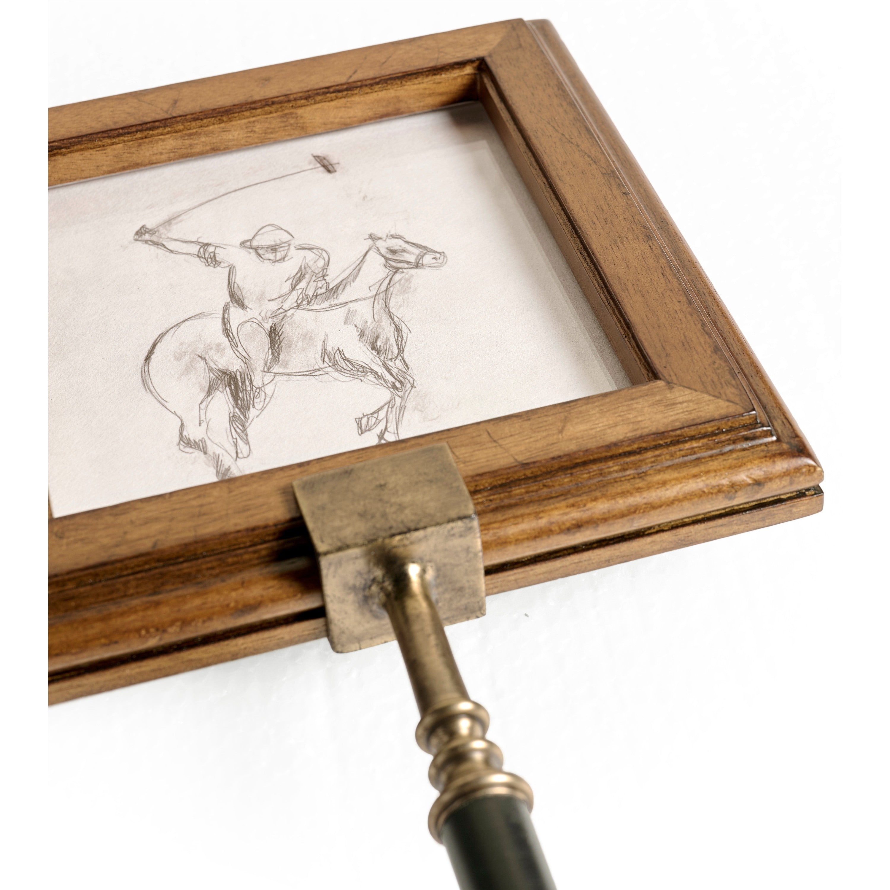 Jonathan Charles Caramel Walnut Picture Frame Stand