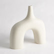 Global Views Cream Stone Stretch Vase