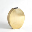 Global Views Antique Brass Squared Oval Vase
