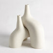 Global Views Cream Stone Stretch Vase