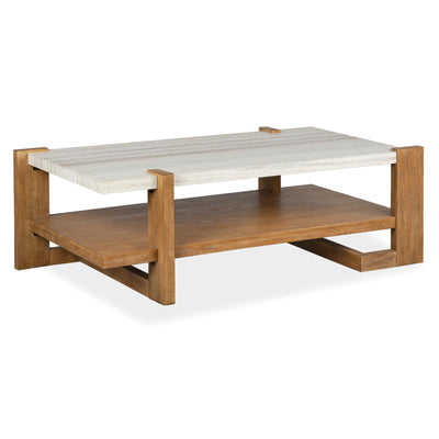 Magnussen Home Carrington Honey Wheat Rectangular Cocktail Table