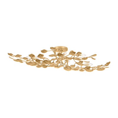 Corbett Menorca 8 Light Vintage Gold Leaf Semi Flush Ceiling Light