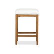 Magnussen Home Lindon Belgian Wheat Upholstered Stool