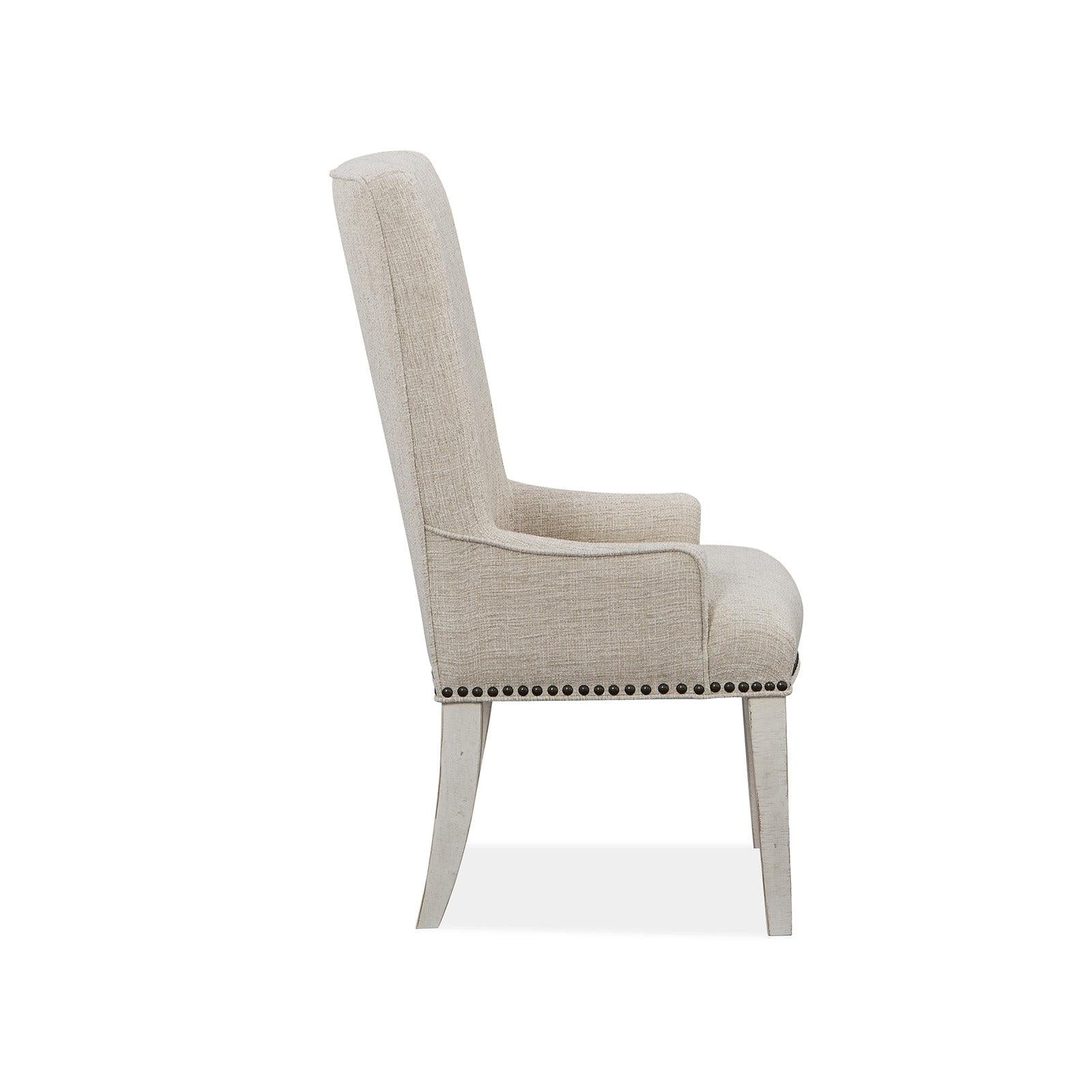 Magnussen Home Bronwyn Alabaster Upholstered Host Chair Set of 2