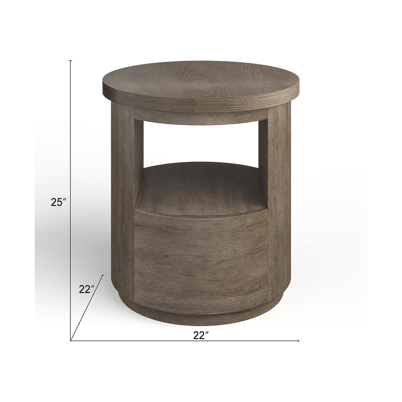 Magnussen Home Bosley Lt. Brown Porpoise Round End Table