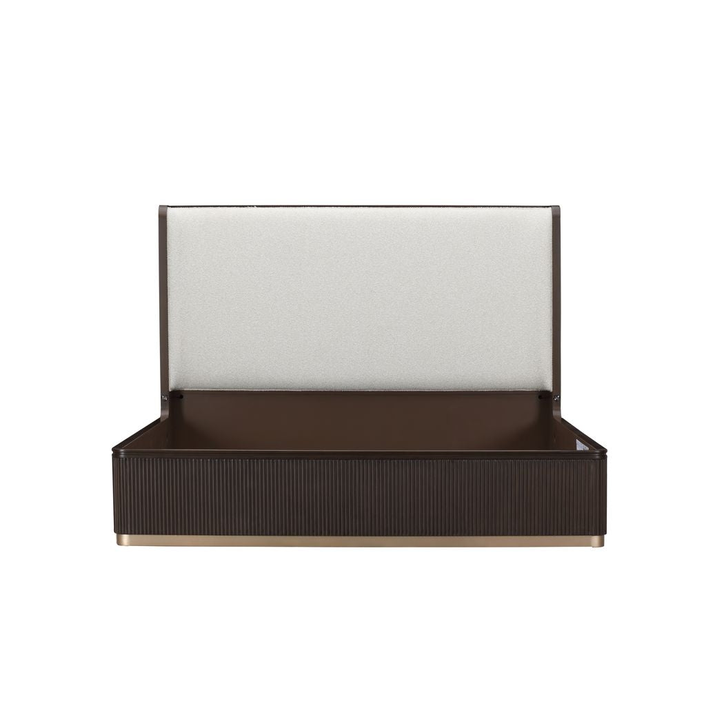 Michael Amini West Kensington Bed - Buff/Medium Espresso