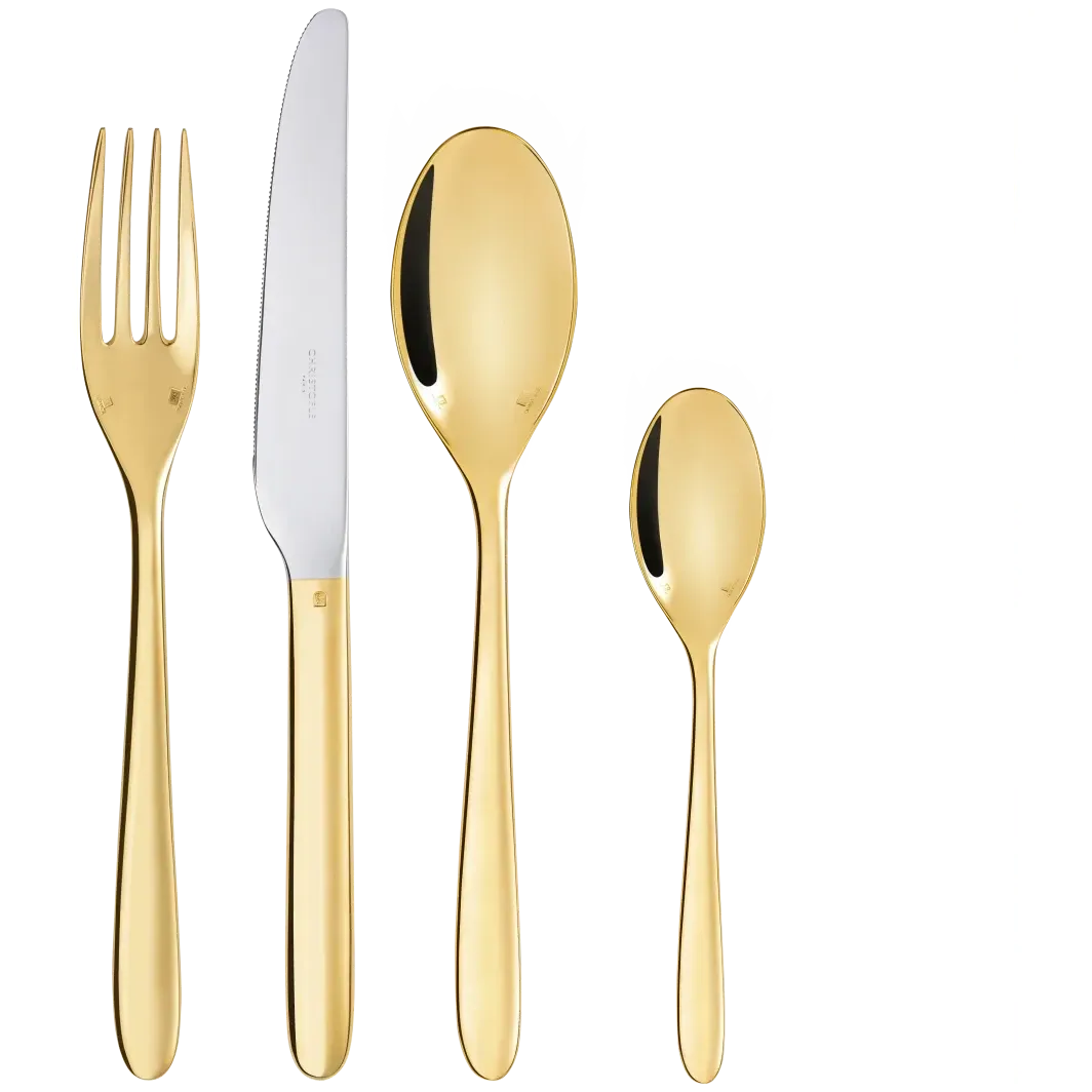 Christofle Mood Gold 24-Carat 24-Piece Gold Flatware Set