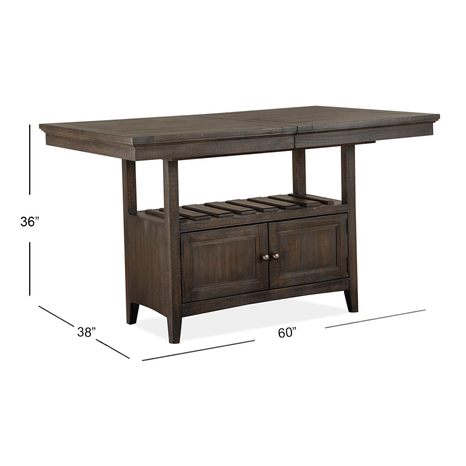 Magnussen Home Westley Falls Graphite Extendable Counter Height Dining Table