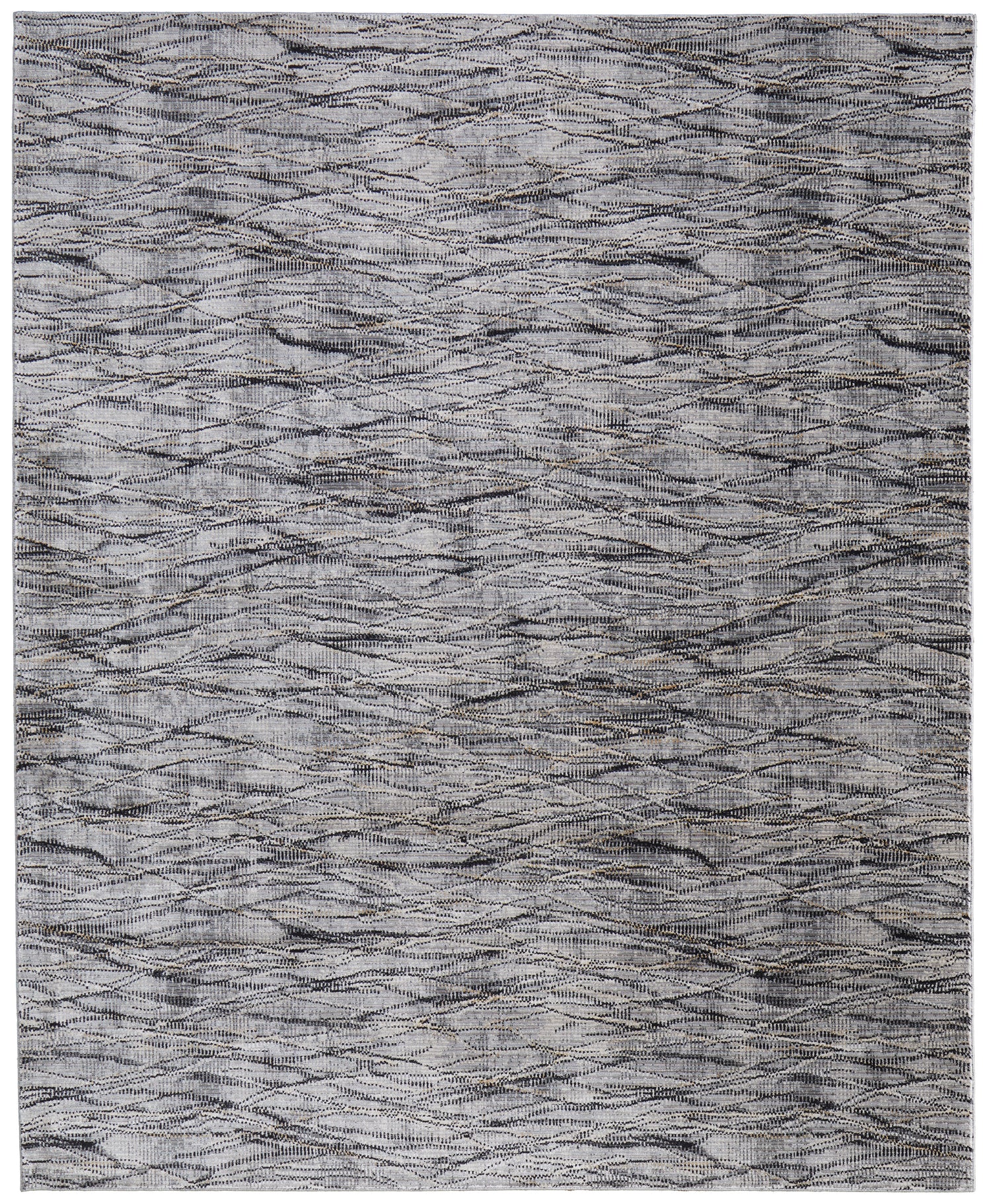 Feizy Sonora 39NXF Rug in Gray/Charcoal